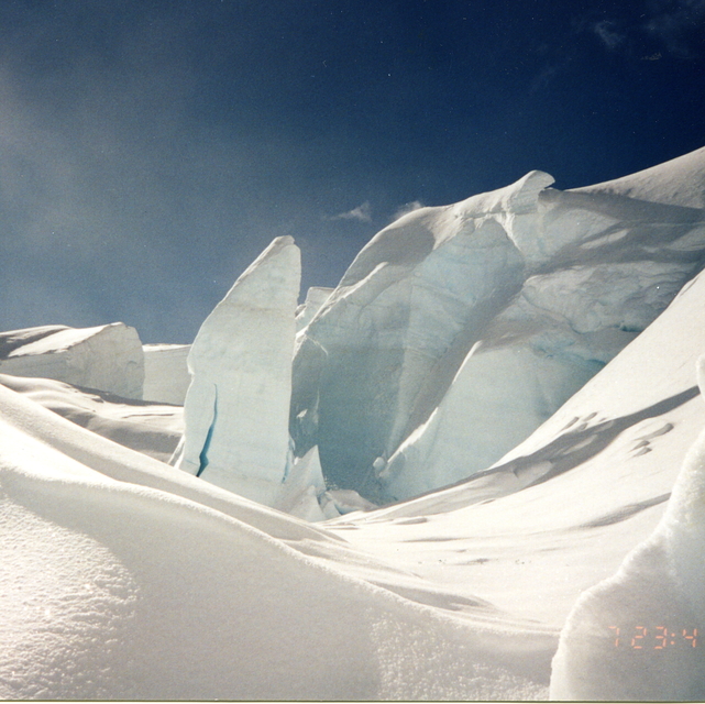 Serac on Tasman Glacier, New Zealand