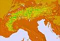 Alps Temperature Map