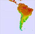 South America Temperature Map