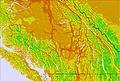 Southwest Canada Temperature Map